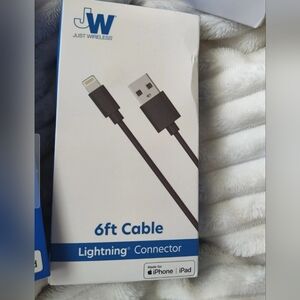 Just Wireless 6ft Lightning Cable Apple Mfi–Certified Charging Data iPhone Ipad